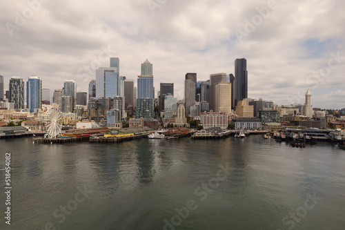 Beautiful Seattle in cloudy day Drone photography   © VideoCater