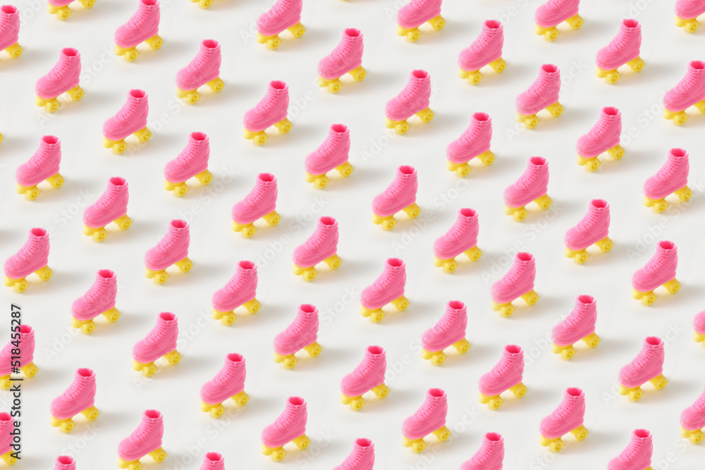 Seamless pattern of colorful roller skates Seamless pattern of colorful roller skates