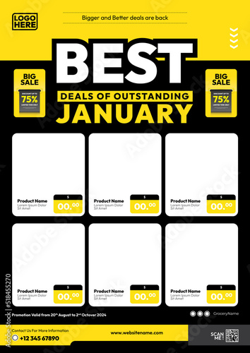 Big offer promotion flyer catalog template for advertising