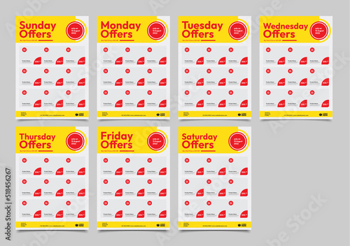 collection of editable catalog flyer template designs for supermarkets
