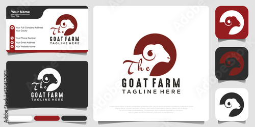goat logo icon design vector .