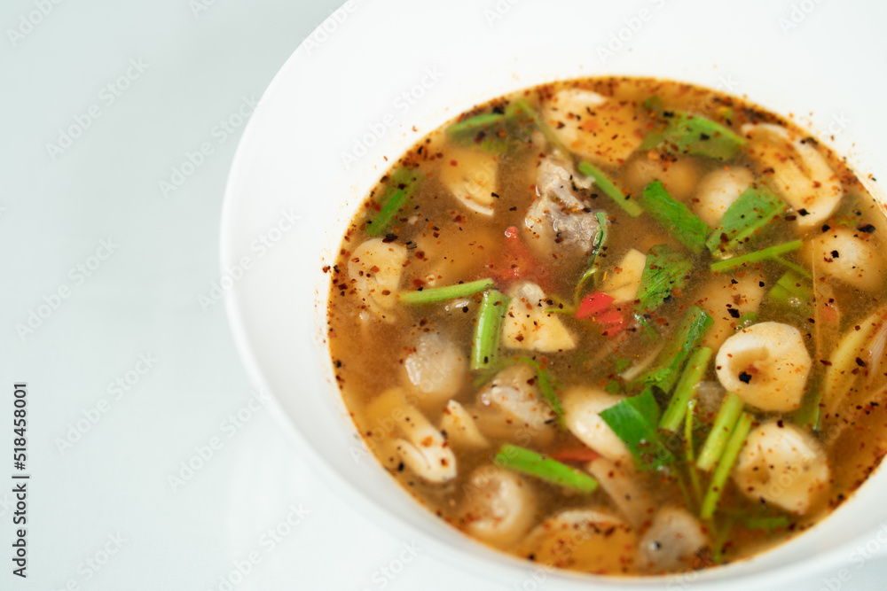 Thai spicy soup with cartilage Thai spicy soup with cartilage