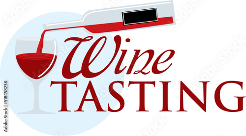 wine tasting vector illustration