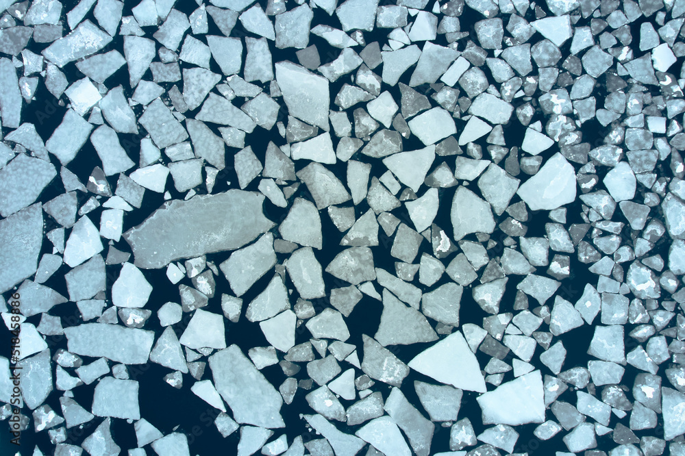 Greenland winter - amazing sea ice fragments, Arctic climate change Greenland winter - amazing sea ice fragments, Arctic climate change