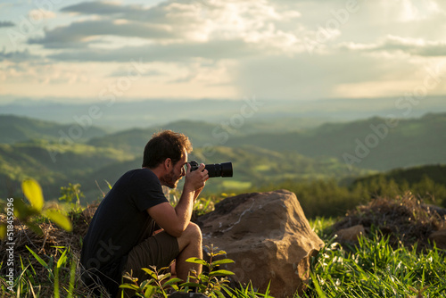 Photographer in the mountains