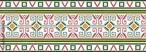 Vector set of seamless Indian patterns. National seamless ornaments, borders, frames. colored decorations of the peoples of South America, Maya, Inca, Aztecs. Print for fabric, paper, textile 