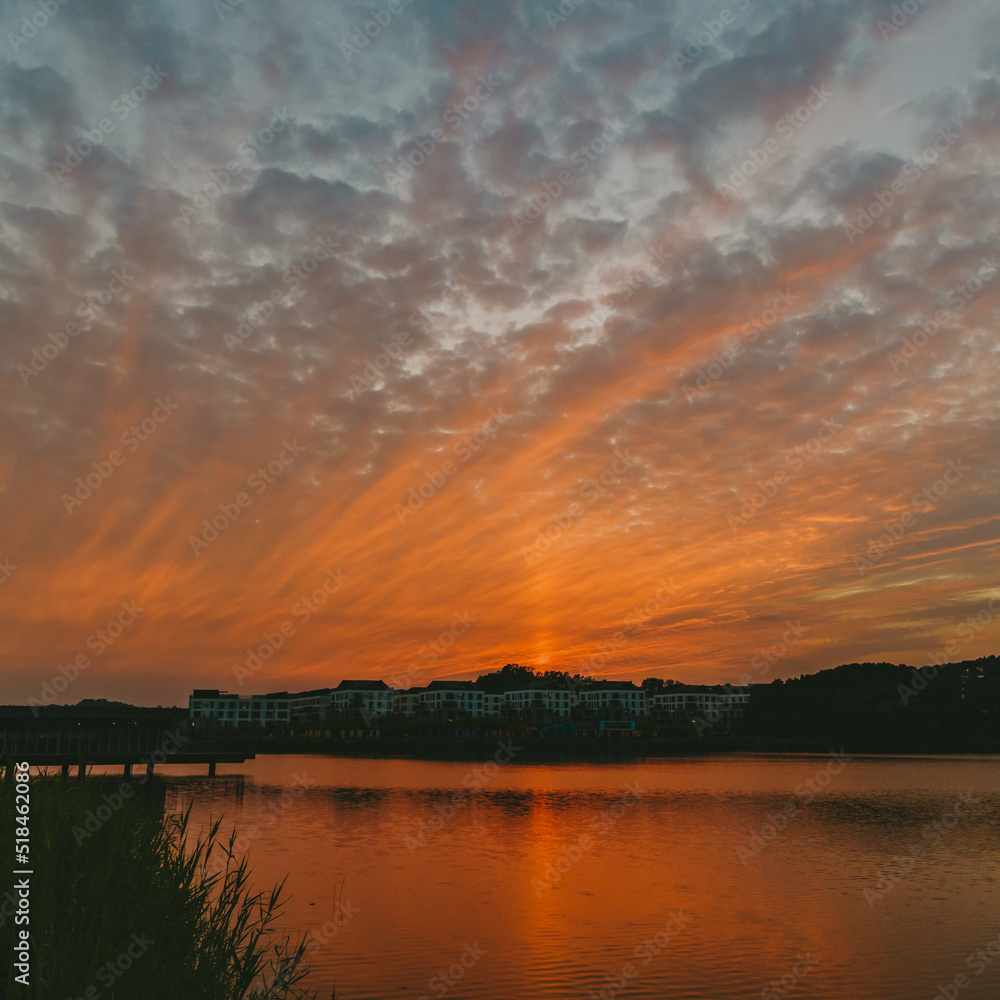 Obraz premium 동탄호수공원의 하늘, 풍경