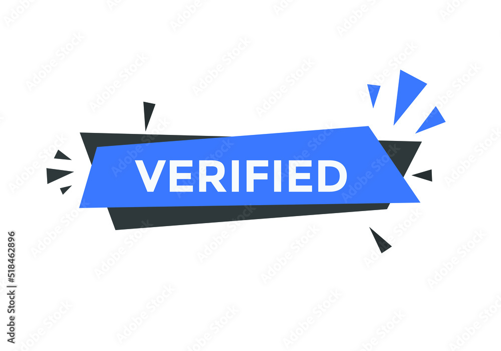 verified text symbol. verified text web template Vector Illustration.
