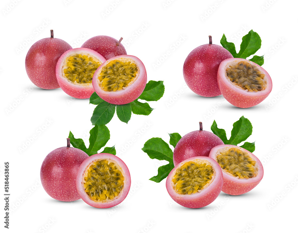 Passion fruit isolated on white background. Passion fruit isolated on white background.