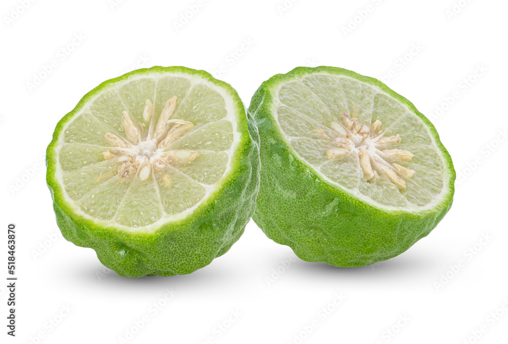 Bergamot fruit isolated on white background Bergamot fruit isolated on white background