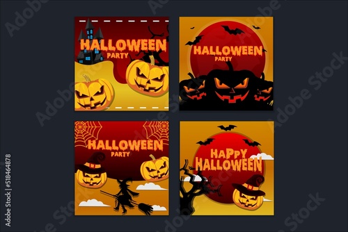 Happy Halloween Day Festivity Social Media Post Template