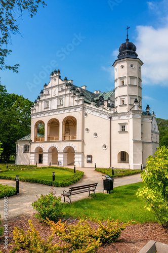 Palace in Poddebice. Poddebice, Lodz Voivodeship, Poland.