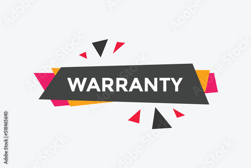 Free Download warranty text button. warranty speech bubble. warranty sign icon.
 - GFXLoad