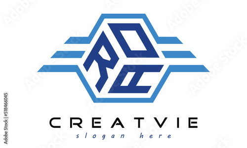 ROA three letter geometrical wings logo design vector template. wordmark logo | emblem logo | monogram logo | initial letter logo | typography logo | business logo | minimalist logo |