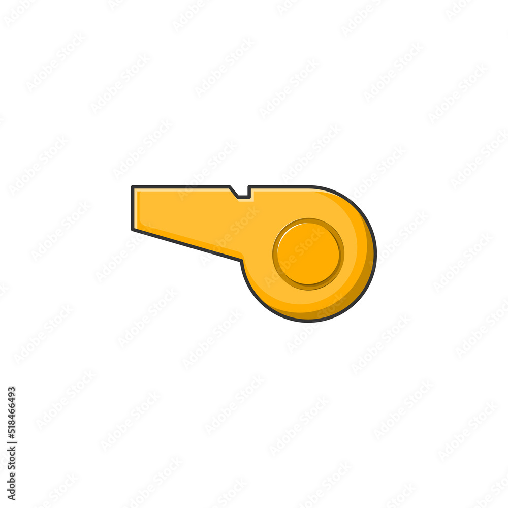 Cartoon whistle icon isolated on white background Cartoon whistle icon isolated on white background