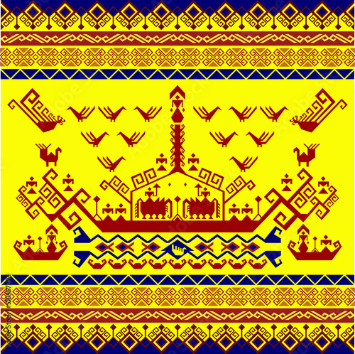 The Tapis Kapal Gajah motif is a symbol of intelligence in ancient times which was used by nobles and wealthy merchants in the Lampung area