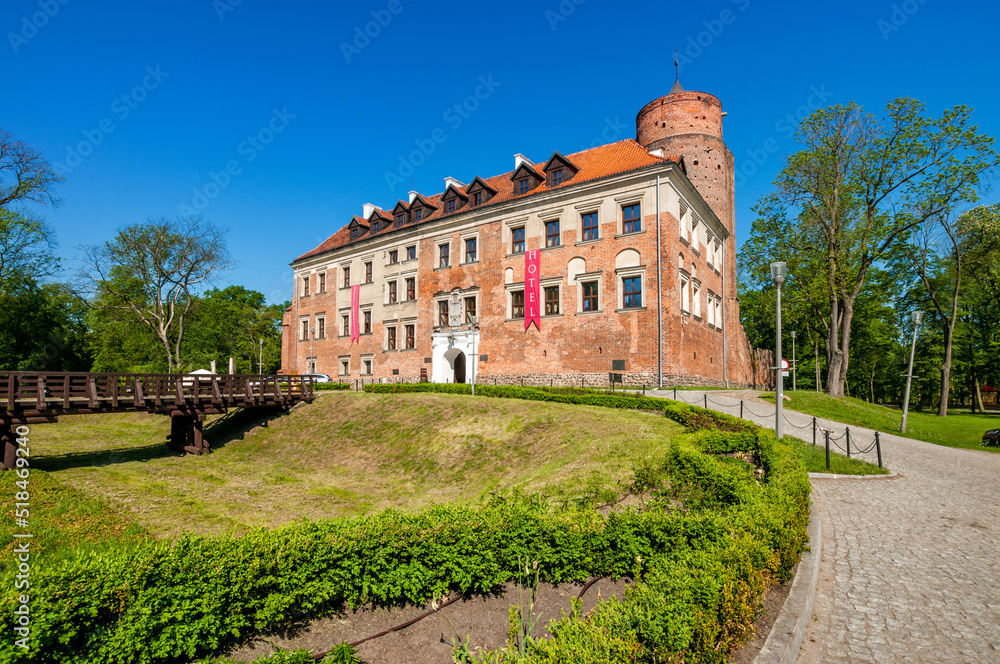 Castle in Uniejow, Lodz Voivodeship, Poland.