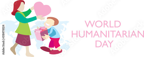 world humanitarian day vector illustration