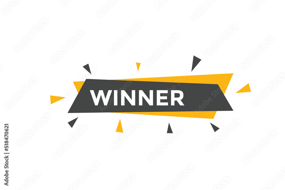 winner text button. winner speech bubble. winner sign icon.
winner text button. winner speech bubble. winner sign icon.