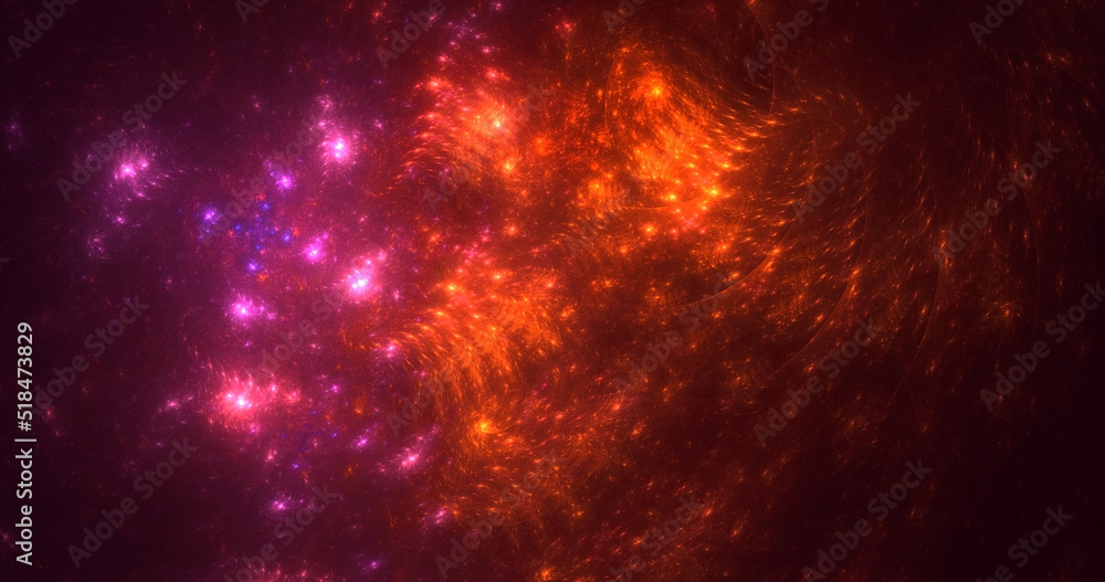 Obraz premium 3D rendering abstract multicolor technology fractal light background