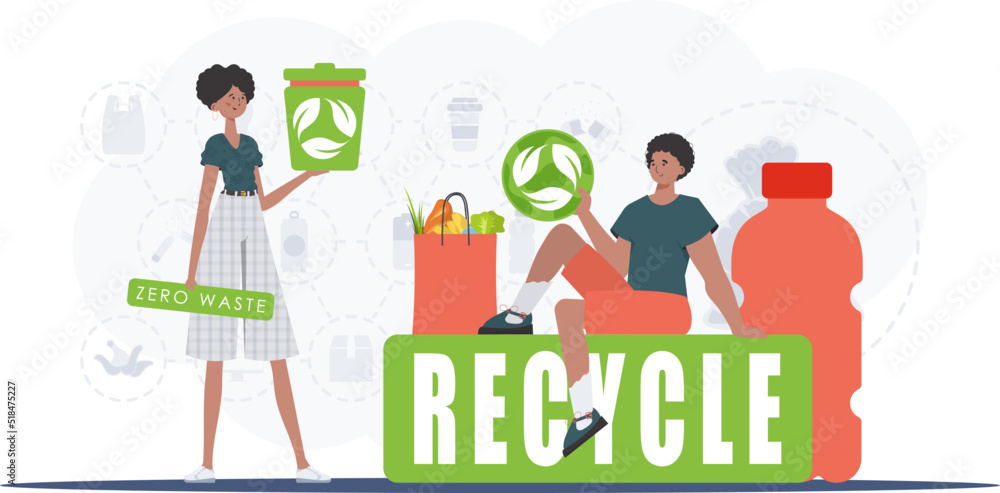 Ecology and green planet concept. Environmental protection. Environmental illustration for the web. Flat trendy style. Vector. Ecology and green planet concept. Environmental protection. Environmental illustration for the web. Flat trendy style. Vector.