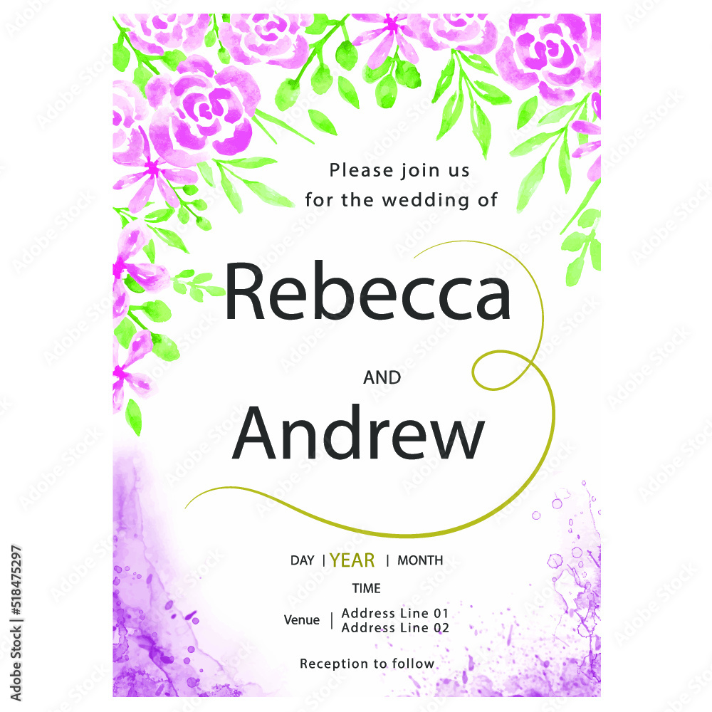 Obraz premium Wedding card 12