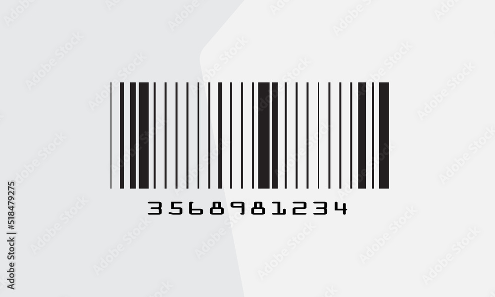 barcode packaging product scan for the unique identification number data scan vector icon