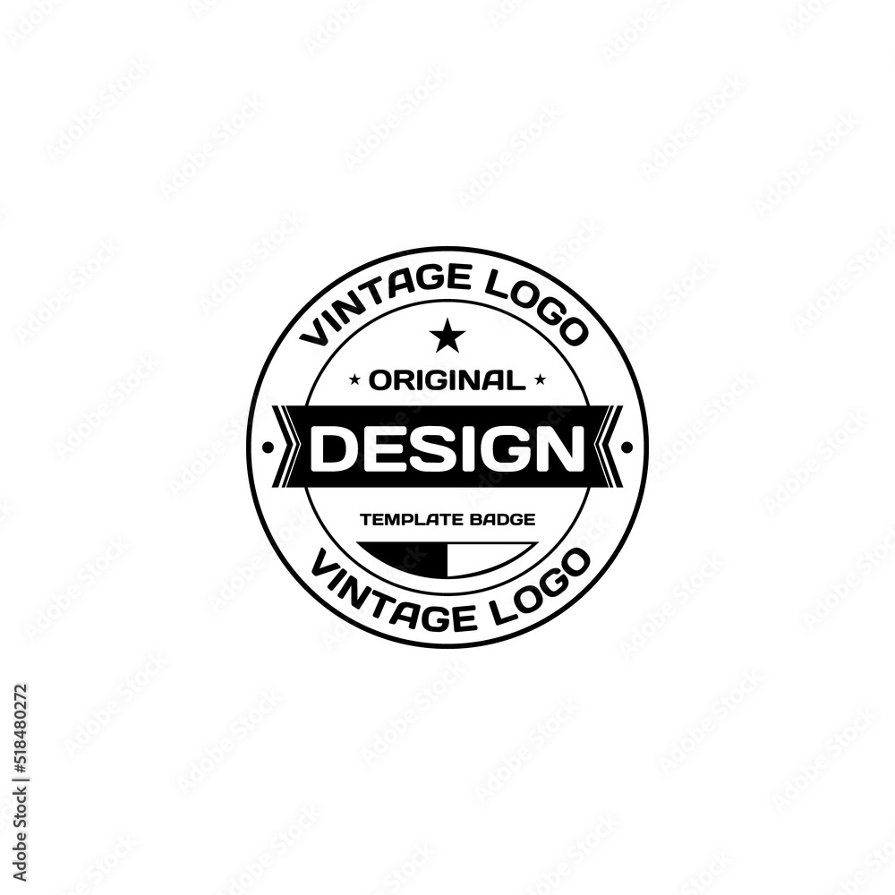 Vintage business badge design vector