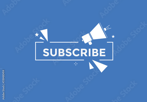subscribe text symbol. subscribe text web template Vector Illustration.
