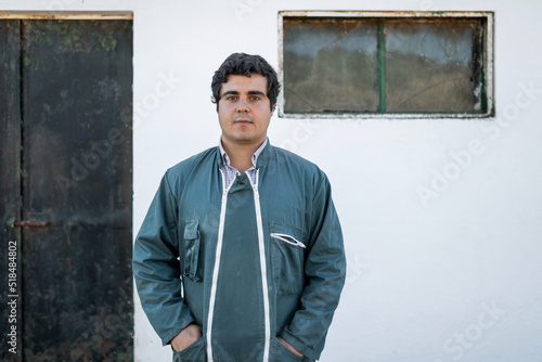 portrait of rancher on his farm photo