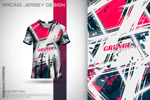 Sports jersey and t-shirt template sports jersey design vector.  Sports design for football, racing, gaming jersey. Vector.
