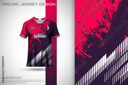 Sports jersey and t-shirt template sports jersey design vector.  Sports design for football, racing, gaming jersey. Vector.