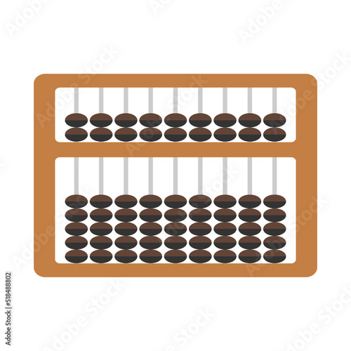  Abacus. Children's education. Early expansion. Flat vector illustration. Abacus logo emblem.