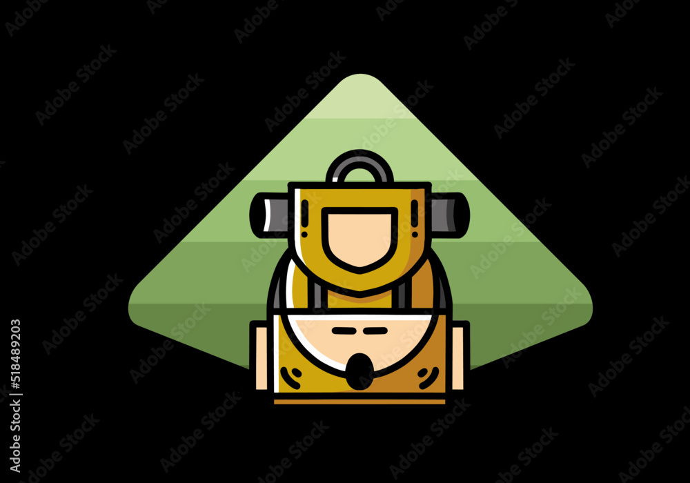 Simple camping bag illustration design Simple camping bag illustration design