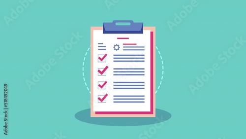 checklist clipboard document animation