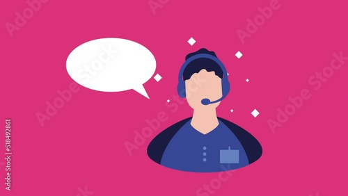 call center support male operator