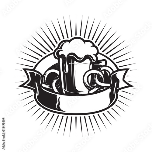 OKTOBERFEST BLACK AND WHITE LOGO