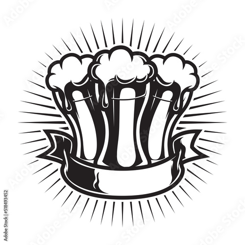 VINTAGE OKTOBERFEST BLACK AND WHITE LOGO