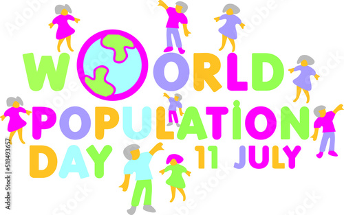 world population day 11 july vector illustration