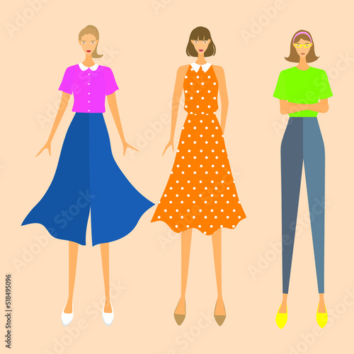Retro fashion style for girls