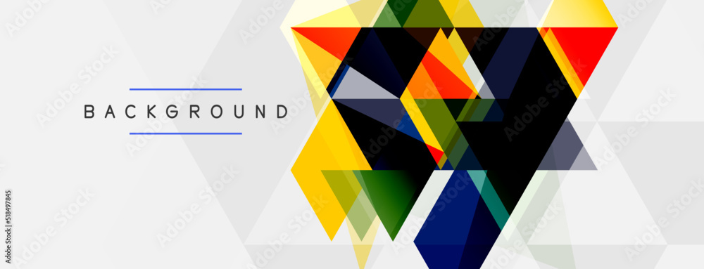 Mosaic triangles geometric background. Techno or business concept, pattern for wallpaper, banner, background, landing page Mosaic triangles geometric background. Techno or business concept, pattern for wallpaper, banner, background, landing page