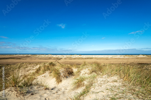 Sand dunes on the island of Rømø in Denmark 