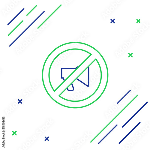 Line Censored stamp icon isolated on white background. Colorful outline concept. Vector