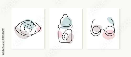 Eye health one line posters