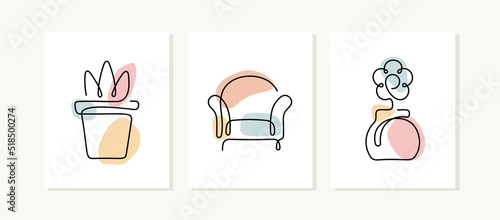 Home decoration one line posters.