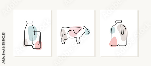 Milk one line posters.
