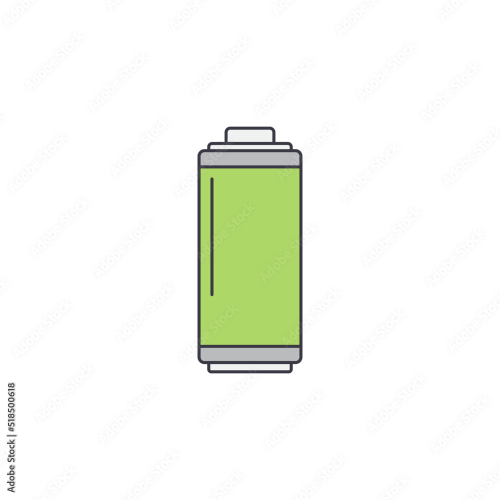 Battery icon in color, isolated on white background Battery icon in color, isolated on white background