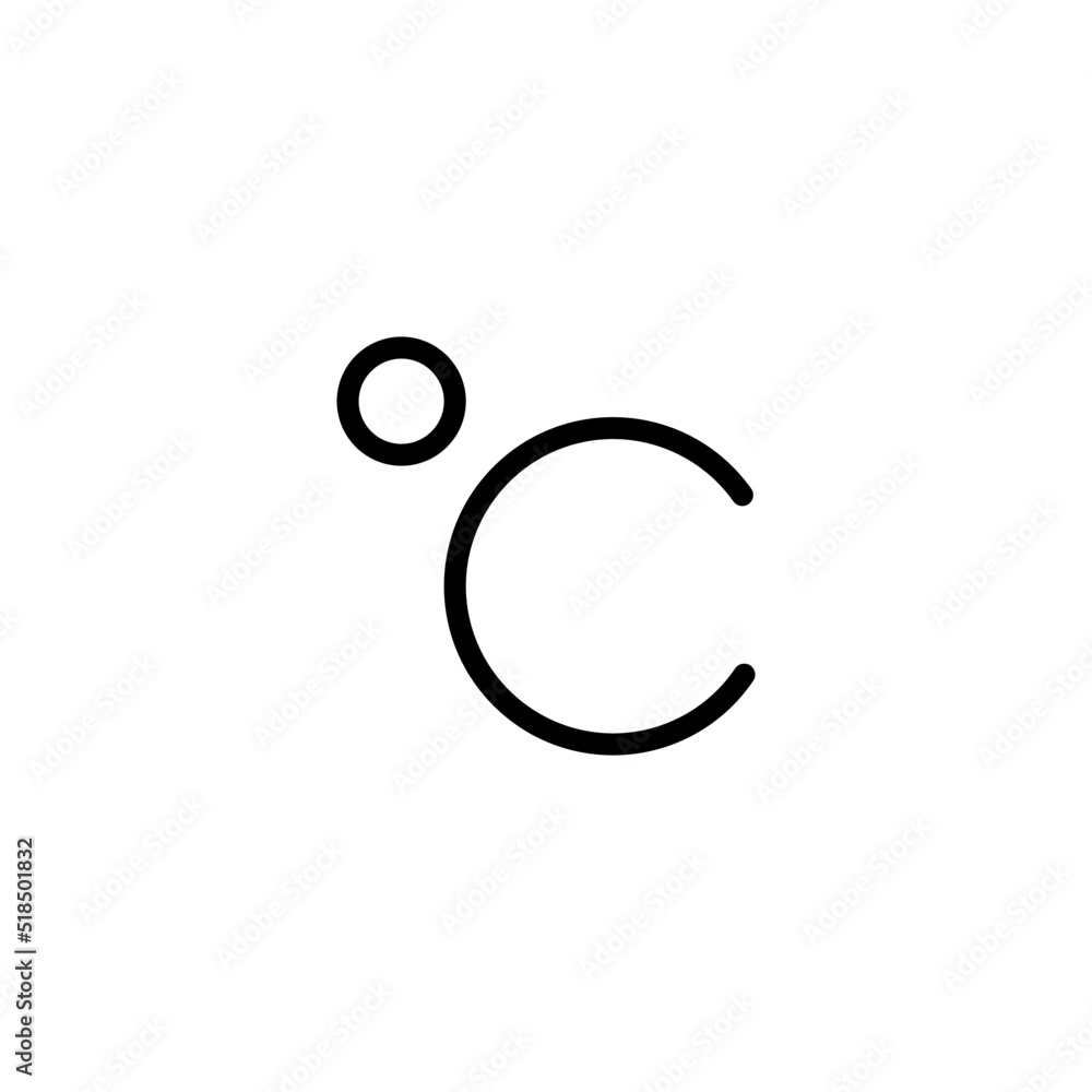 degrees Celsius icon vector design templates degrees Celsius icon vector design templates