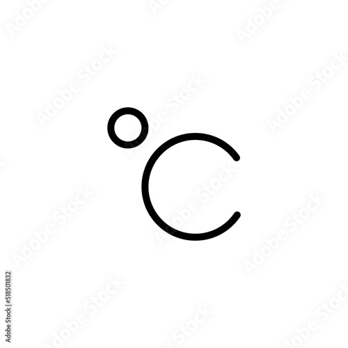degrees Celsius icon vector design templates