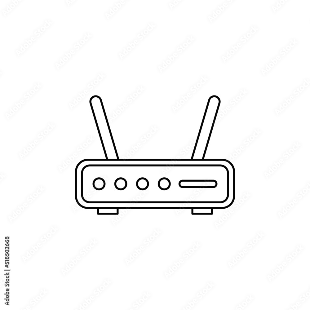 wifi router, wifi modem icon in line style icon, isolated on white background wifi router, wifi modem icon in line style icon, isolated on white background